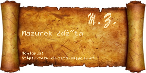 Mazurek Zéta névjegykártya